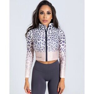 Noire Blanc Size XS Leopard Gradient Jacket